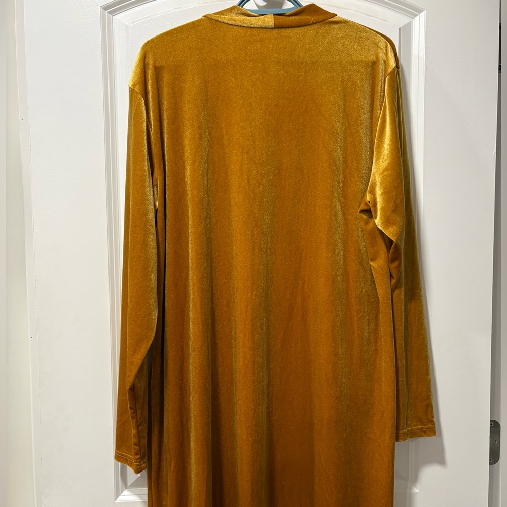 Velour Full Length Cardigan 1X